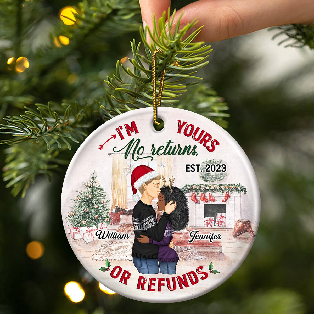Wander Vs No Returns Or Refunds - Christmas Gift For Couples - Personalized Cust ...