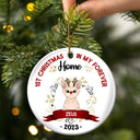 Mon premier Noël - Cadeau pour les propriétaires de chats - Ornement en céramique rond personnalisé