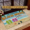 Paillasson personnalisé Beach House Flip Flop Together est notre endroit préféré