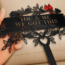 Gift For Couples,Love,Family - Family Together Home Sweet Home - Personalized Metal Garden Stake