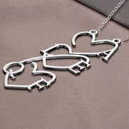 Gift For Couples,Family,Gift For Bestie - Initials Sign Name Family Together - Personalized Letter Necklace