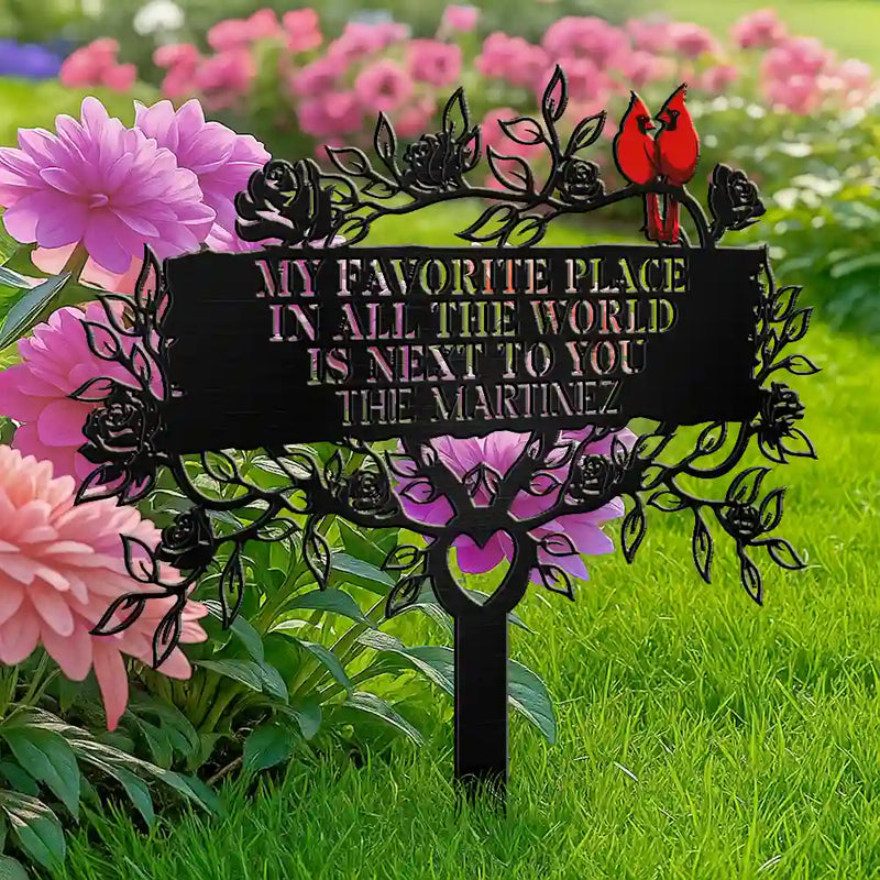 Gift For Couples,Love,Family - Family Together Home Sweet Home - Personalized Metal Garden Stake