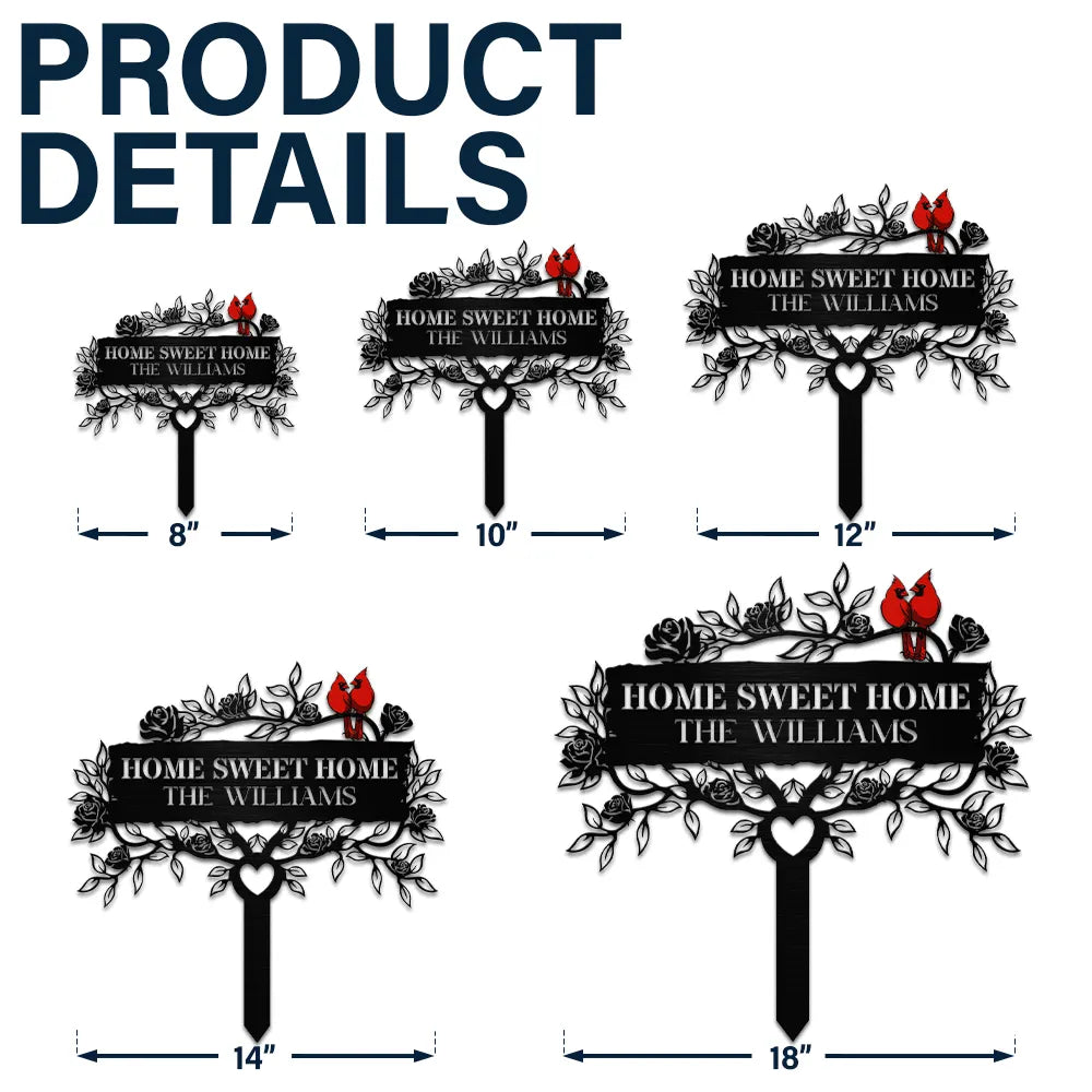 Gift For Couples,Love,Family - Family Together Home Sweet Home - Personalized Metal Garden Stake