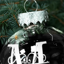 Family,Happy,Christmas,Gift For Bestie - Monogram Initial - Personalized Ball Ornament