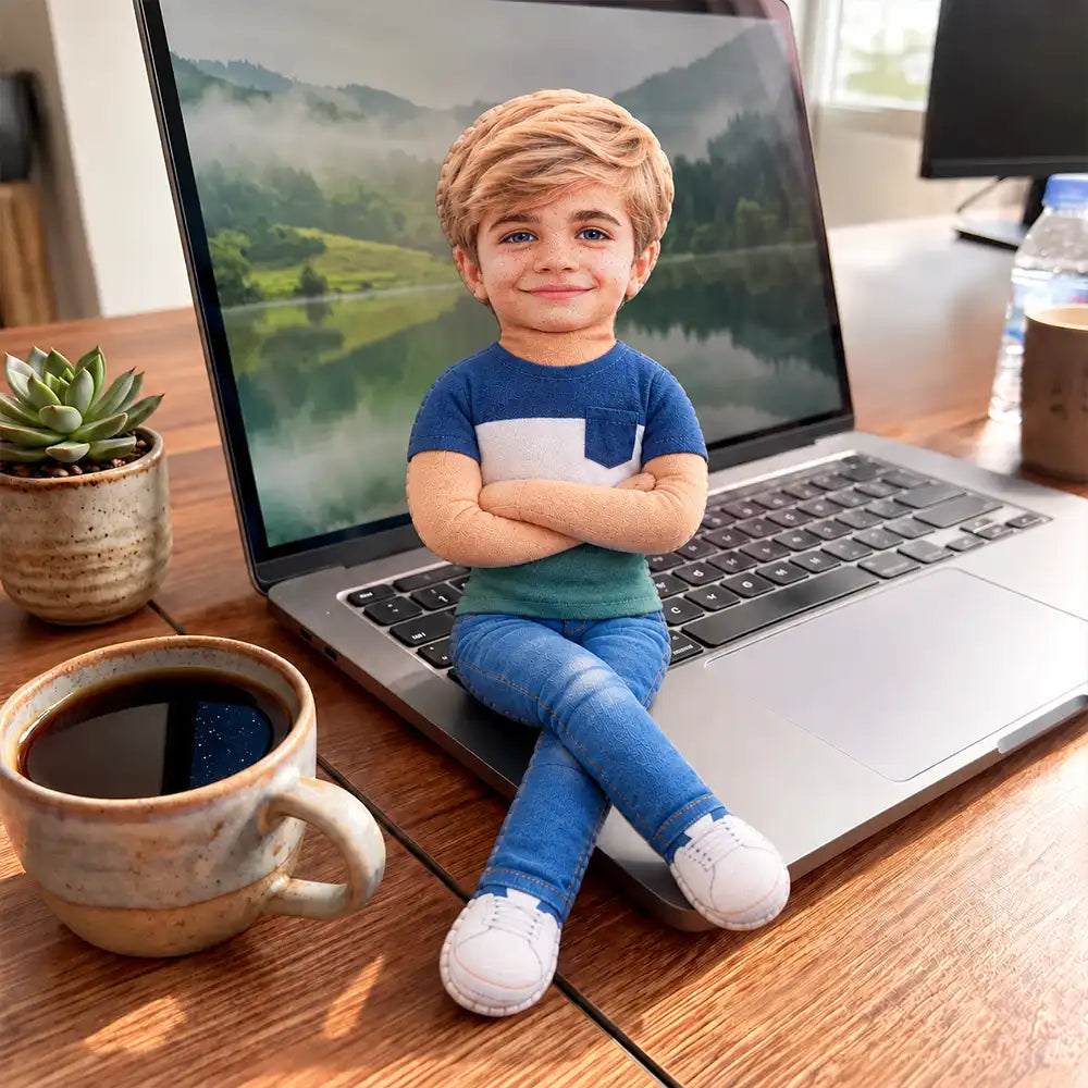 Art Design,Christmas,Custom Photo,Family,Humorous,Photo - Poseable Body Doll - Funny Gift For Family, Mom, Dad, Kid, Pet - Personalized Custom Photo Squishy Toy Poseable Plush Doll