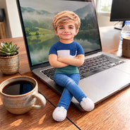 Art Design,Christmas,Custom Photo,Family,Humorous,Photo - Poseable Body Doll - Funny Gift For Family, Mom, Dad, Kid, Pet - Personalized Custom Photo Squishy Toy Poseable Plush Doll