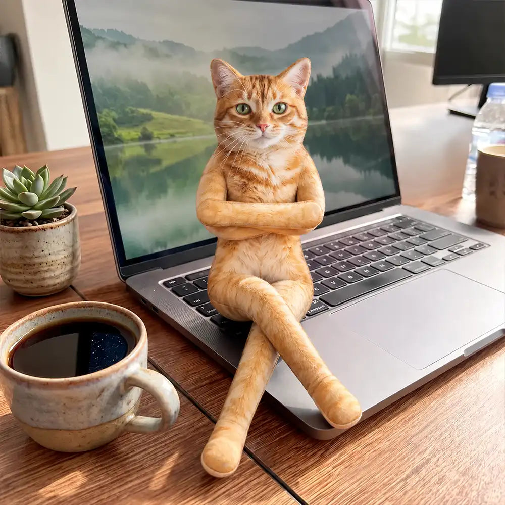 Art Design, Christmas, Custom Photo, Humorous, Pet Lovers, Photo - Poseable Body Doll - Funny Gift For Dog Mom, Dad, Cat Lover - Personalized Custom Photo Pet Squishy Toy Poseable Plush Doll