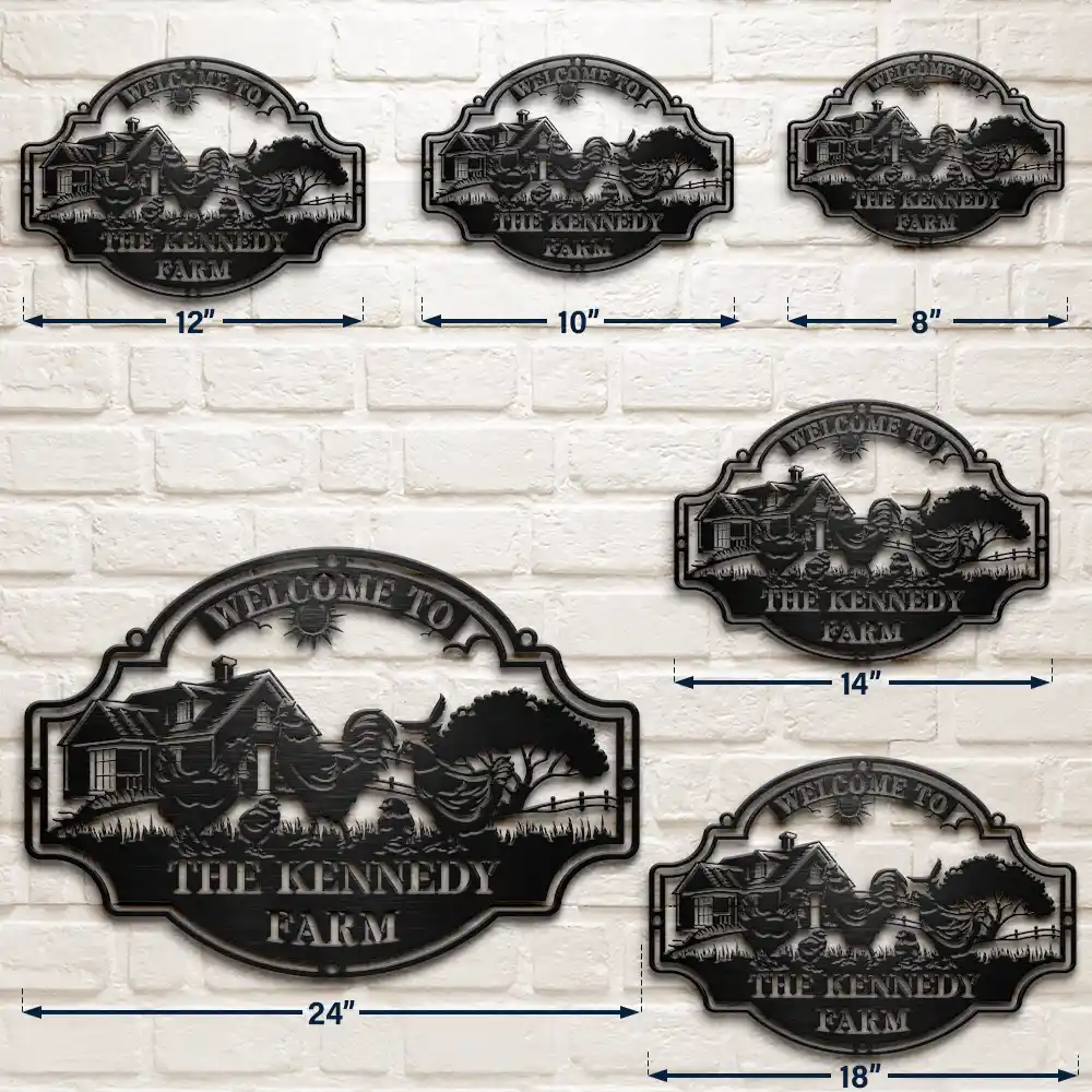Farm,Happy - Welcome Animals Farm - Personalized Cutout Metal Sign