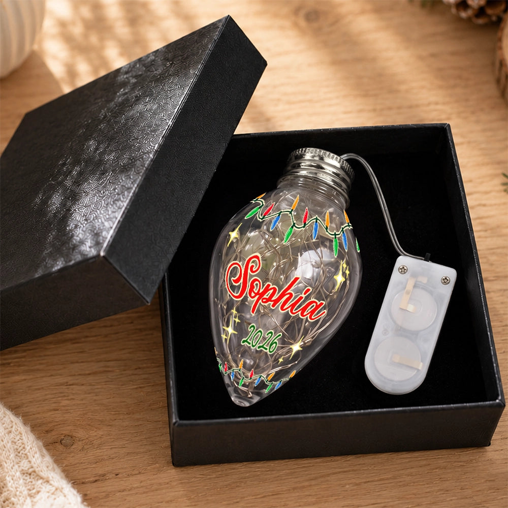 Christmas, Cozy, Custom Text - Christmas Decoration For Family - Personalized Be The Light Chili Bulb LED Light