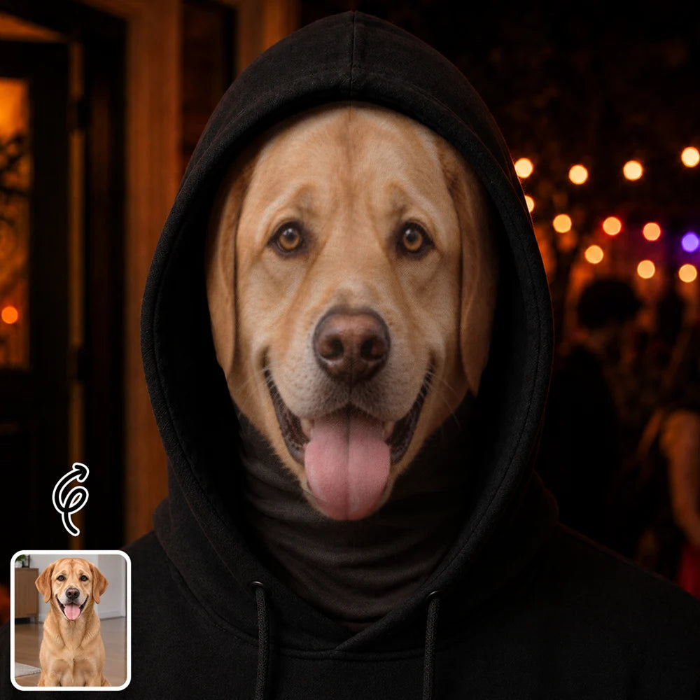 Custom Photo, Cut-Face Photo, Dog Lovers, Halloween, Humorous, Pet Lovers, Top Market - Halloween Funny Gift For Dog Cat Lovers - Personalized Custom Photo Balaclava Mask
