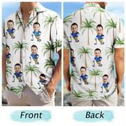 Gift For Men, Gift For Grandpa, Grandpa's Hobby, Dad's Hobby, Gift For Yourself, Funny, Gift For Husband, Gift For Boyfriend, Gift For Father, Sport Dad, Golf - Custom Photo Golf Lovers Funny Art - Personalized Hawaiian Shirt