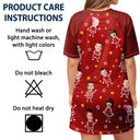 Gift For Wife,Gift For Yourself,Gift For Women,Parents,Gift For Mother,Gift For Grandma,Gift For Grandparents,French,Non-Eng,Photo,Icon,Adorable - Photo Personnalisable Cette Mamie Maman Appartient À - Robe T-Shirt De Nuit Femme Personnalisée