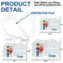 Christmas, Gift For Couples, New Dad, New baby, New Mom - Expecting Parents Having You As A Dad - Personalized Medallion Acrylic Ornament