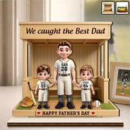 We Caught The Best Mom Baseball Standing Mom - Personalized Custom Shaped Wooden Plaque