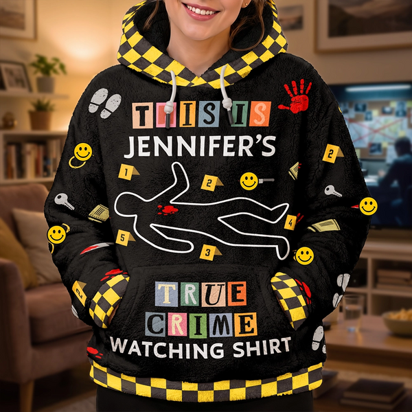 Gift For True Crime Lovers - Personalized Binge Watching Fleece Hoodie