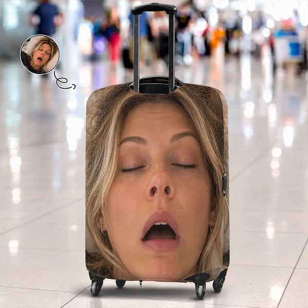 Funny Gift For Travel Couples - Personalized Custom Photo Luggage Cover