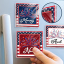 Gift For Mother,Gift For Grandma,Gift For Father,Gift For Grandpa,Independence Day,Top Market,Confident - America Mom Grandma Fireworks Celebration - Personalized Acrylic Magnet