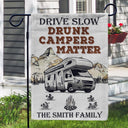 Personalized Camping Drunk Campers Matter Customized Flag