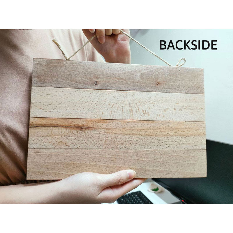 Log Cabin This Is Our Happy Place Custom Wood Rectangle Sign