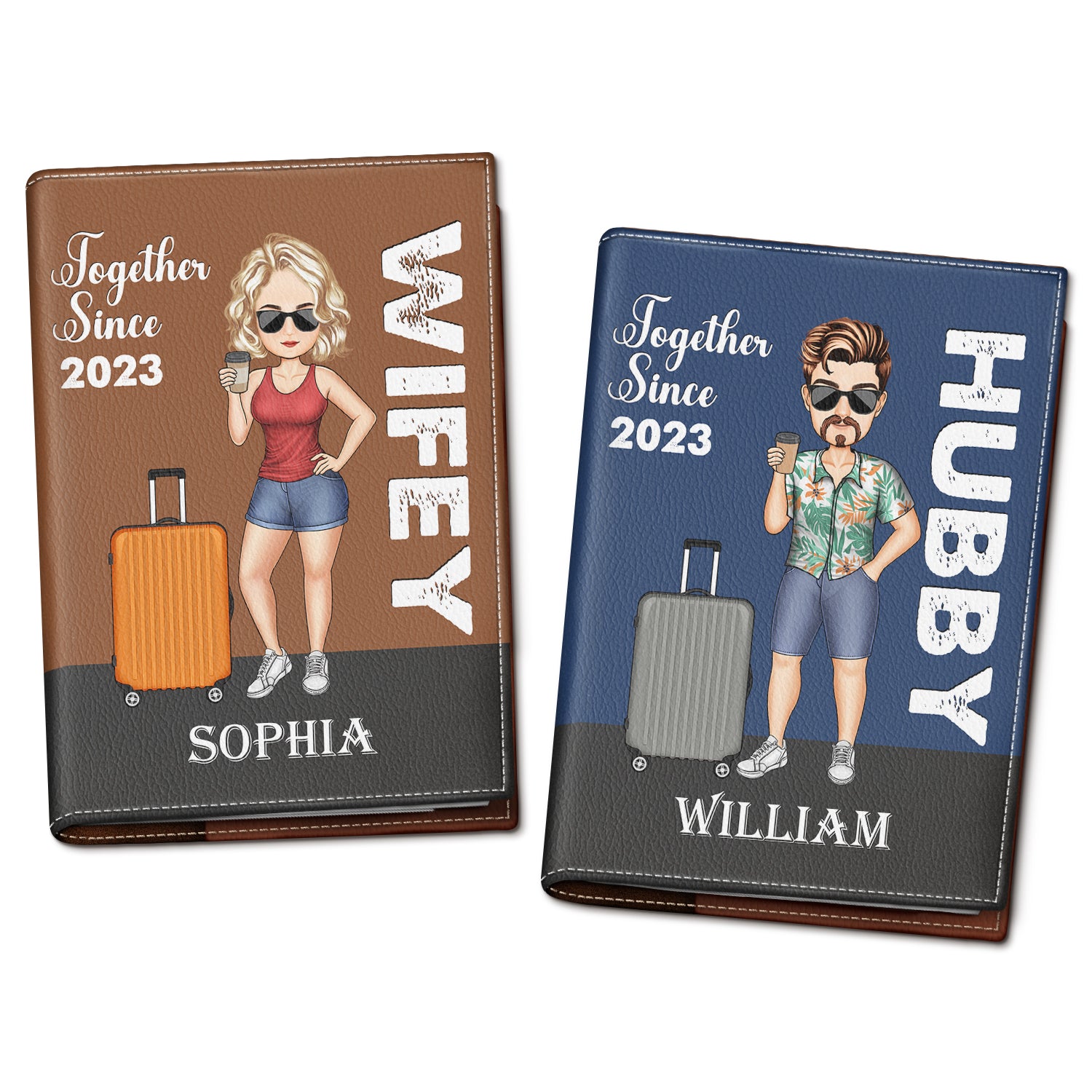 Personalised Liberty Print Passport Cover and Luggage Label 