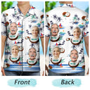 Custom Photo Funny Family Face Vacation - Birthday, Loving Gift For Husband, Wife, Couples, Dad, Mom - Personalized Custom Hawaiian Shirt