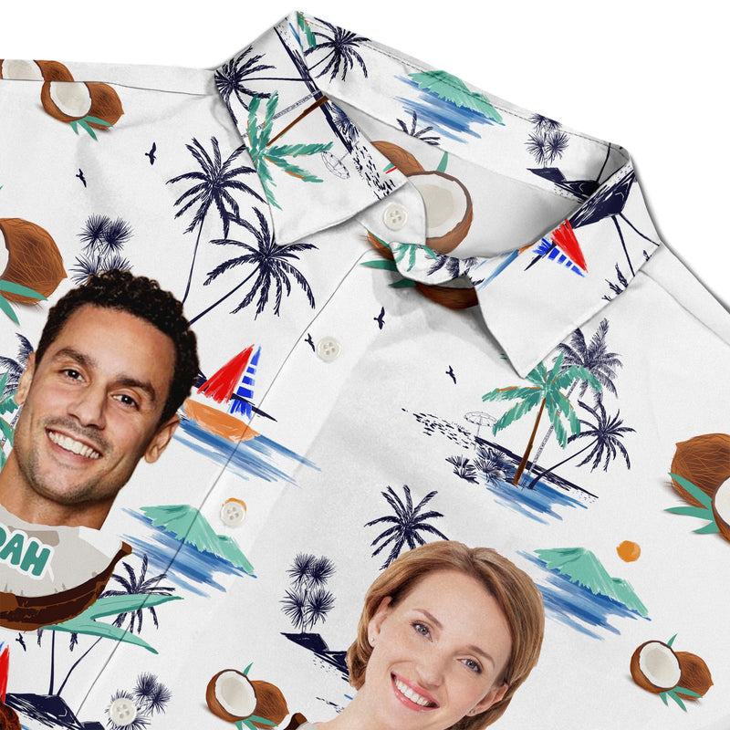 Custom Photo Funny Family Face Vacation - Birthday, Loving Gift For Husband, Wife, Couples, Dad, Mom - Personalized Custom Hawaiian Shirt
