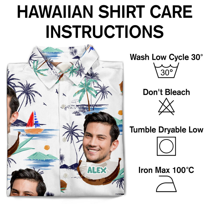 Custom Photo Funny Family Face Vacation - Birthday, Loving Gift For Husband, Wife, Couples, Dad, Mom - Personalized Custom Hawaiian Shirt