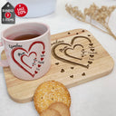 Mom Grandma Sweethearts - Personalized Combo Marble Mug & Serving Board