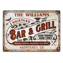 Personalized Grilling Proudly Serving You Bring Customized Classic Metal Signs