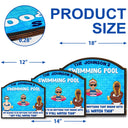 Avertissement concernant la piscine : Interdiction de faire quoi que ce soit, commence par « Regardez ceci » – Décoration amusante pour piscine, décoration intérieure, panneau de piscine amusant – Panneau en bois personnalisé en forme de cœur