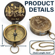 Gift For Husband,Gift For Boyfriend,Gift For Men,Gift For Grandpa,Gift For Father,Gift For Son,Gift For Brothers,Happy,Grateful - Congrats On Being My Dad Grandpa Husband You Lucky Man - Personalized Engraved Brass Compass