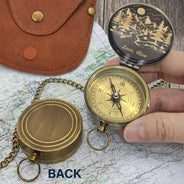 Gift For Husband,Gift For Boyfriend,Gift For Men,Gift For Grandpa,Gift For Father,Gift For Son,Gift For Brothers,Happy,Grateful - Congrats On Being My Dad Grandpa Husband You Lucky Man - Personalized Engraved Brass Compass