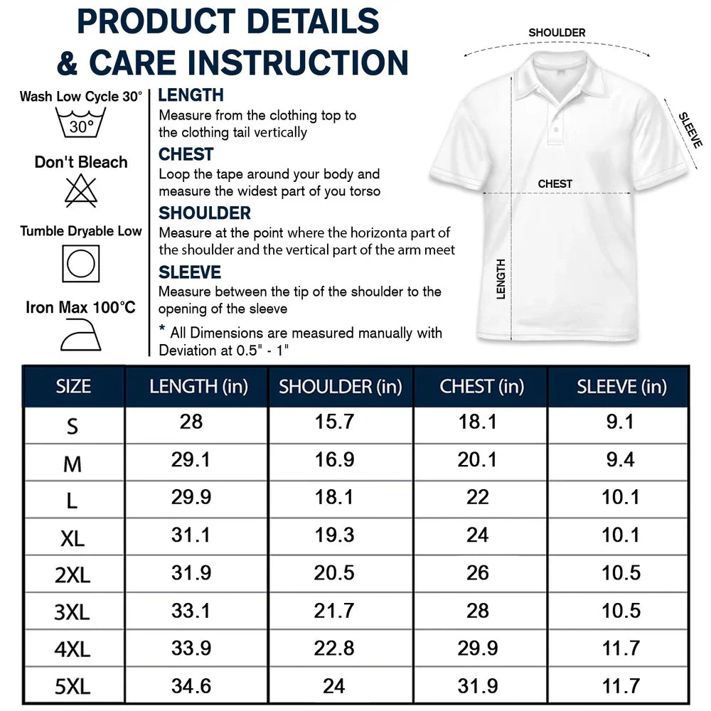 Custom Photo Best Dad Ever - Personalized Polo Shirt