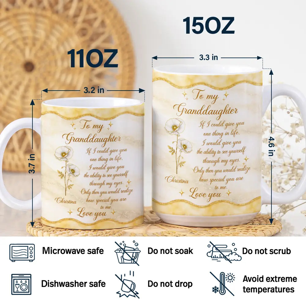 Gift For Daughter, Gift For Women, Love - Mom And Daughter Forever Linked Together - Personalized White Edge-to-Edge Mug