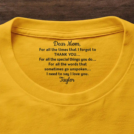 Mom Dad Thank Your For Believing In Me - Personalized T Shirt