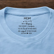Sad,Gift For Yourself,Memorial,Gift For Women,Gift For Men,Gift For Son,Gift For Daughter - Mom Dad Your Life Was A Blessing - Personalized T Shirt