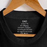 Sad,Gift For Yourself,Memorial,Gift For Women,Gift For Men,Gift For Son,Gift For Daughter - Mom Dad Your Life Was A Blessing - Personalized T Shirt