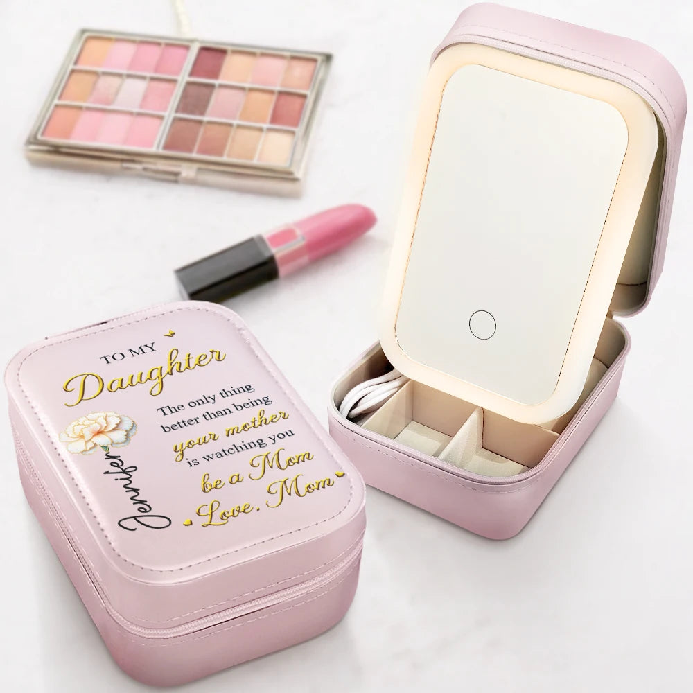 Mom Daughter The Only Thing Better Than Being Your Mother - Personalized Makeup Box With LED Mirror