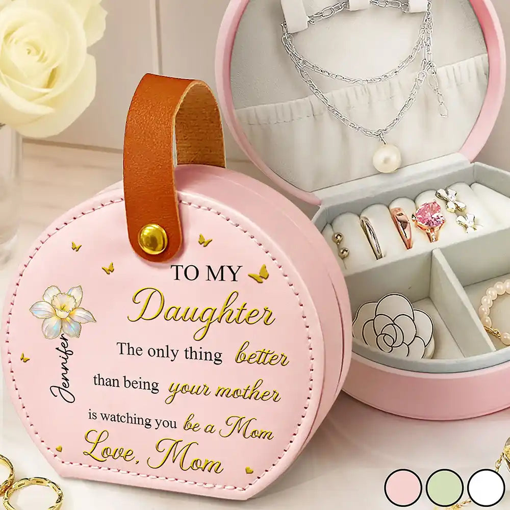 Mom Daughter The Only Thing Better Than Being Your Mother - Personalized Jewelry Box With Handle