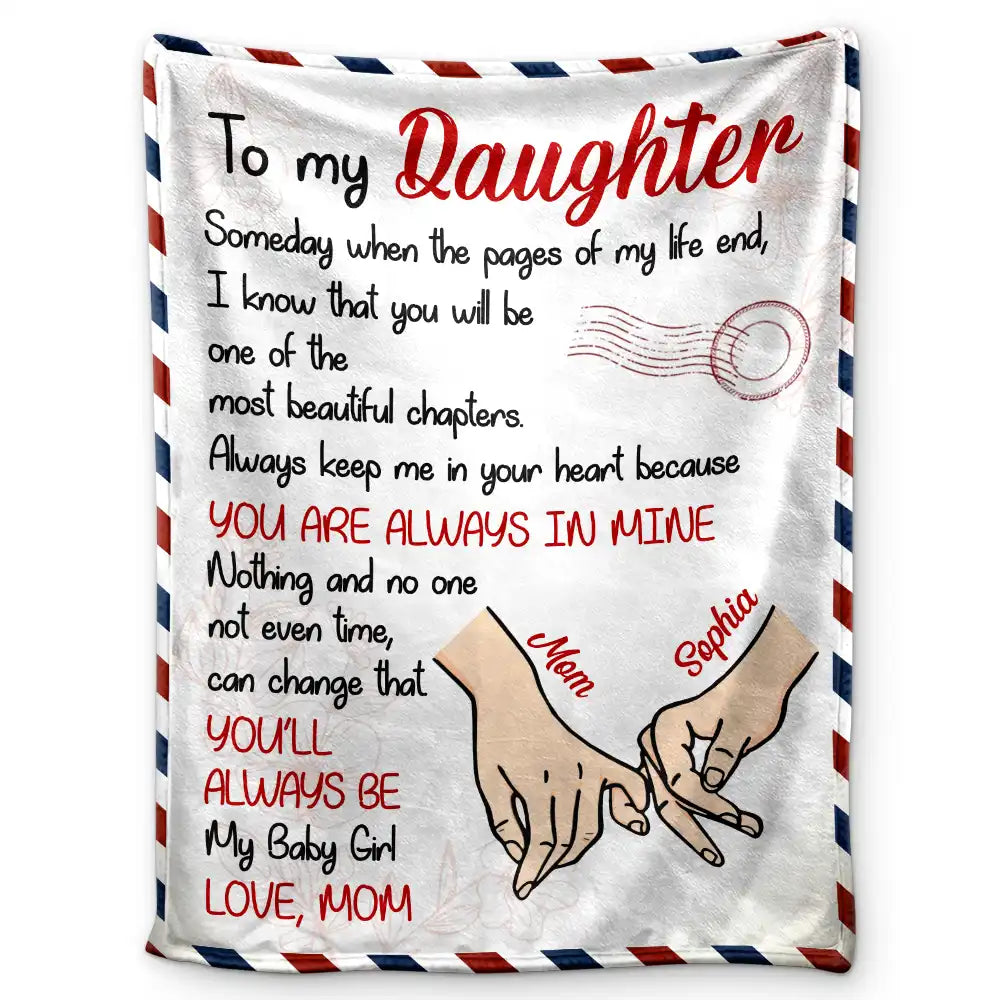 Mom Daughter You'll Always Be My Baby Girl - Personalized Fleece Blanket, Sherpa Blanket