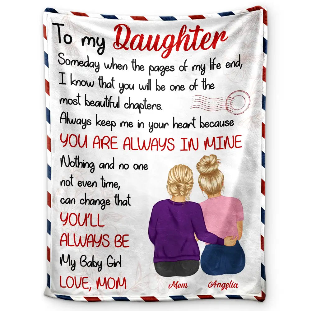 Mom Daughter You'll Always Be My Baby Girl - Personalized Fleece Blanket, Sherpa Blanket