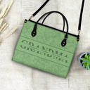 Gift For Mother, Family, Happy - Mom Floral Design Trendy Bag - Personalized Leather Bag