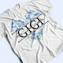 Gift For Mother,Gift For Grandma,Gift For Wife,Happy,Non-Eng,Icon - Mom Grandma Birth Flower Heart - Personalized T Shirt