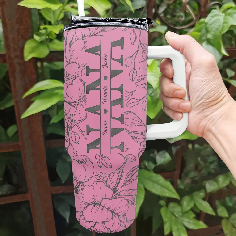Gift For Mother,Gift For Grandma - Mom Grandma Nana - Personalized 40oz Tumbler With Straw