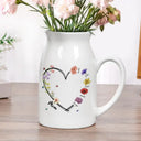 Gift For Mother, Grateful, Icon - Mom Grandma Sweetheart Birth Month Flower - Personalized Ceramic Flower Vase