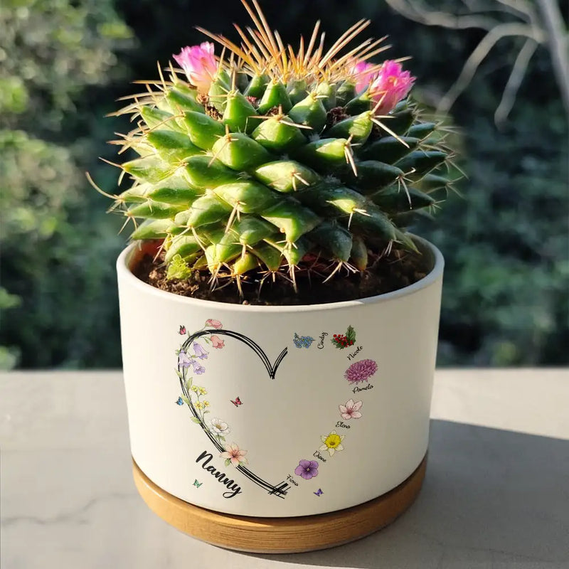 nanny plant pot Mom Grandma Sweetheart Birth Month Flower