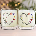 Gift For Mother, Grateful, Icon - Mom Grandma Sweetheart Birth Month Flower - Personalized Glass Mug