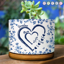 Gift For Grandma,Happy,Gift For Mother,Gift For Women - Mom Grandma Sweethearts - Personalized Ceramic Plant Pot