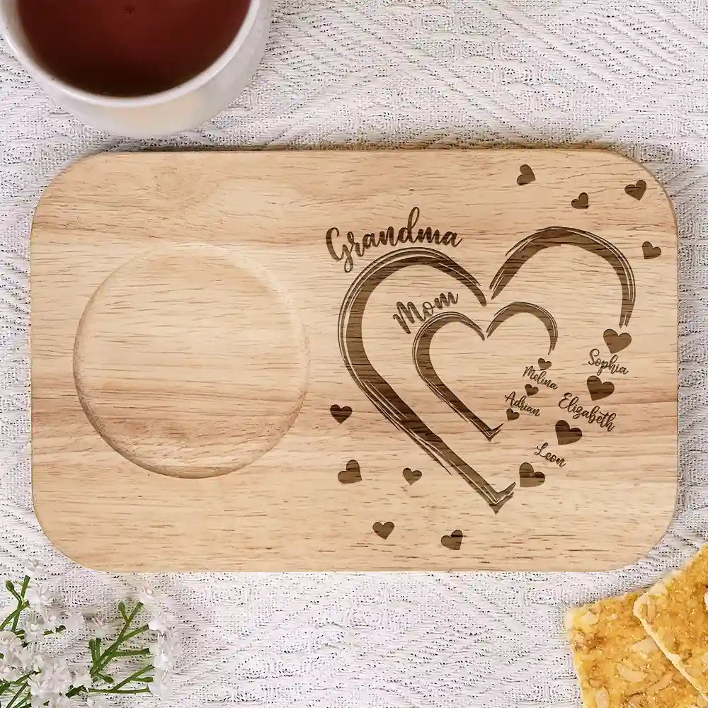 Gift For Grandma,Gift For Mother,Love - Mom Grandma Sweethearts - Personalized Combo Mug & Serving Board