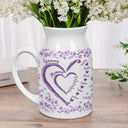 Gift For Wife,Gift For Mother,Gift For Grandma,Love - Mom Grandma Sweethearts Toile - Personalized Ceramic Flower Vase